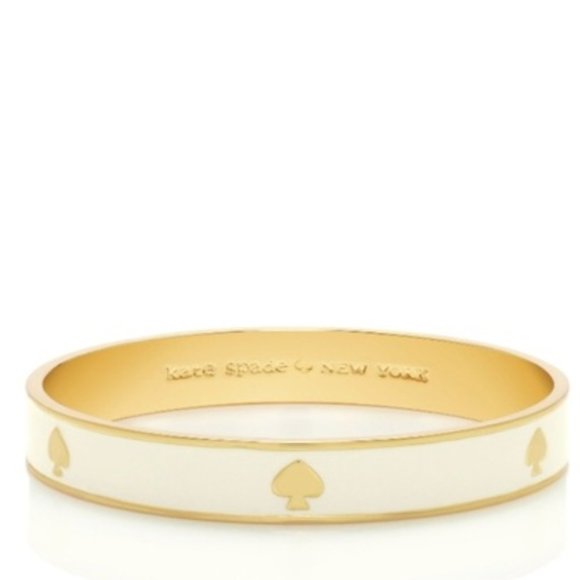 Kate Spade "Ace of Spades" Bangle in White/Gold